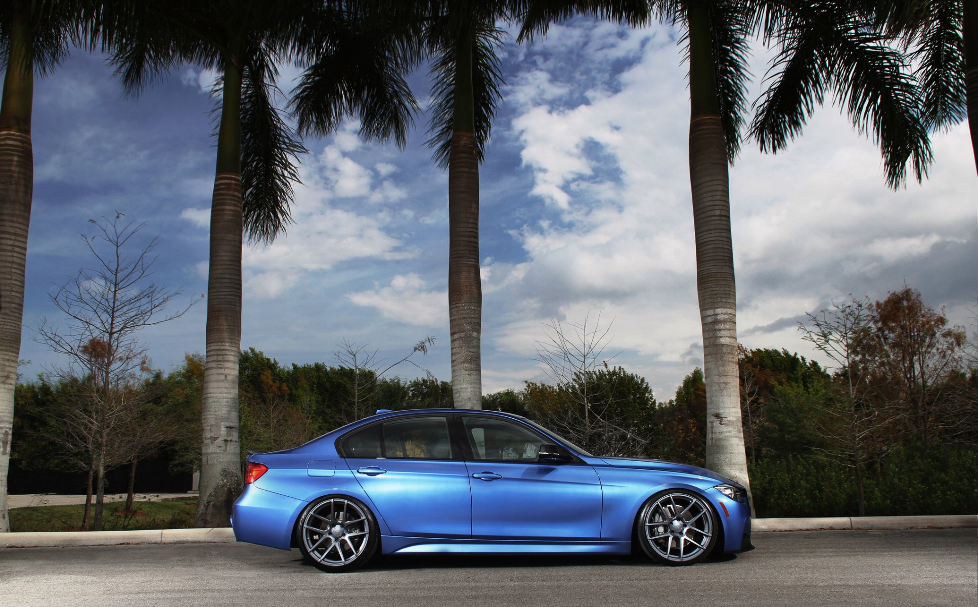 bmw bleu tuning bmw série 3 profil