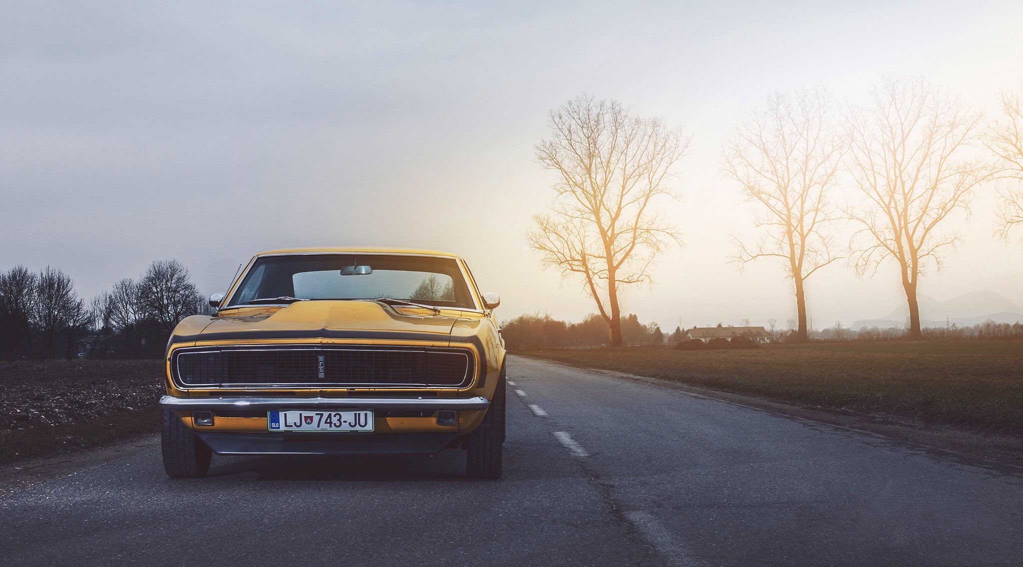 chevrolet camaro rs 1968 usa oldy power muscle car yellow sun front