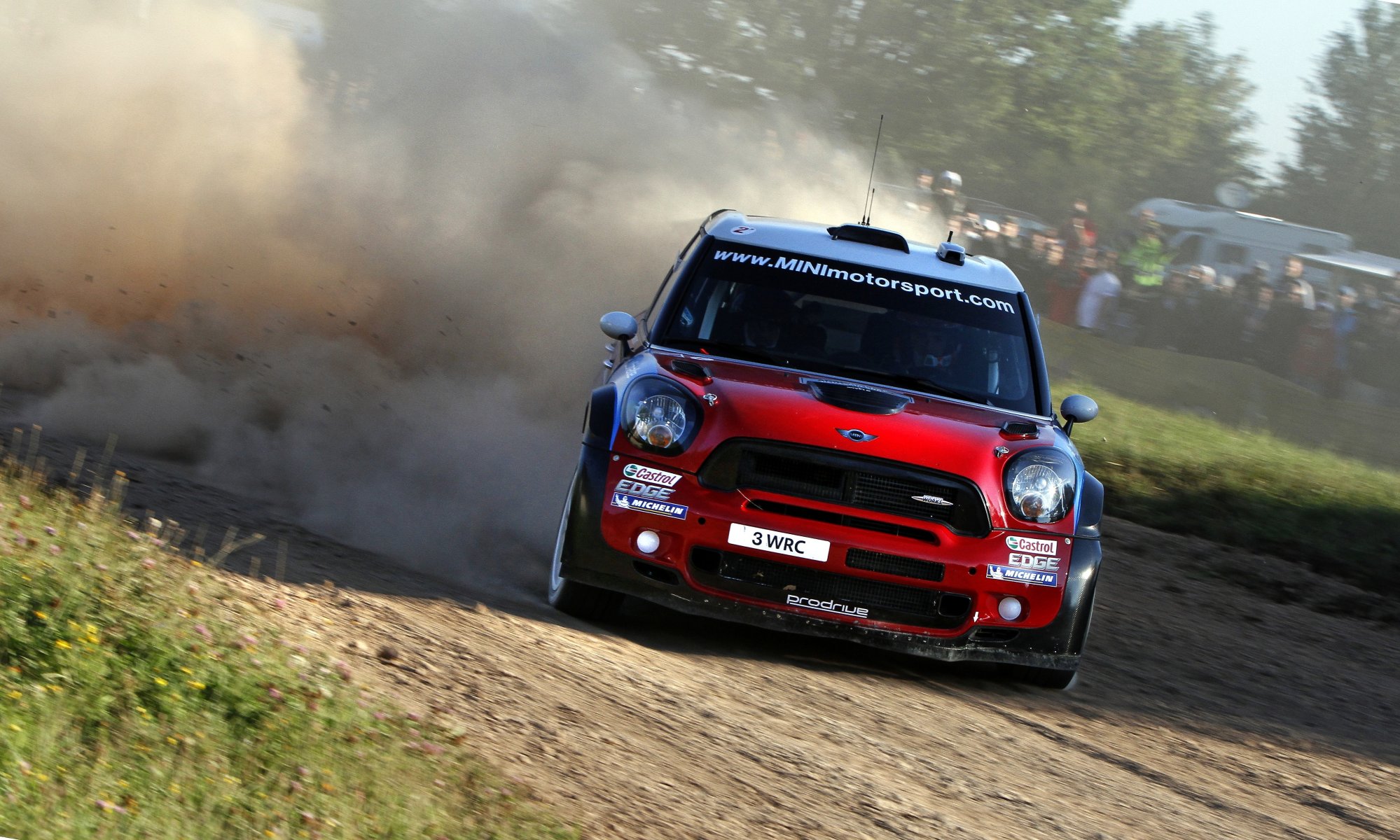 mini cooper mini mini cooper rally wrc rosso sport skid polvere