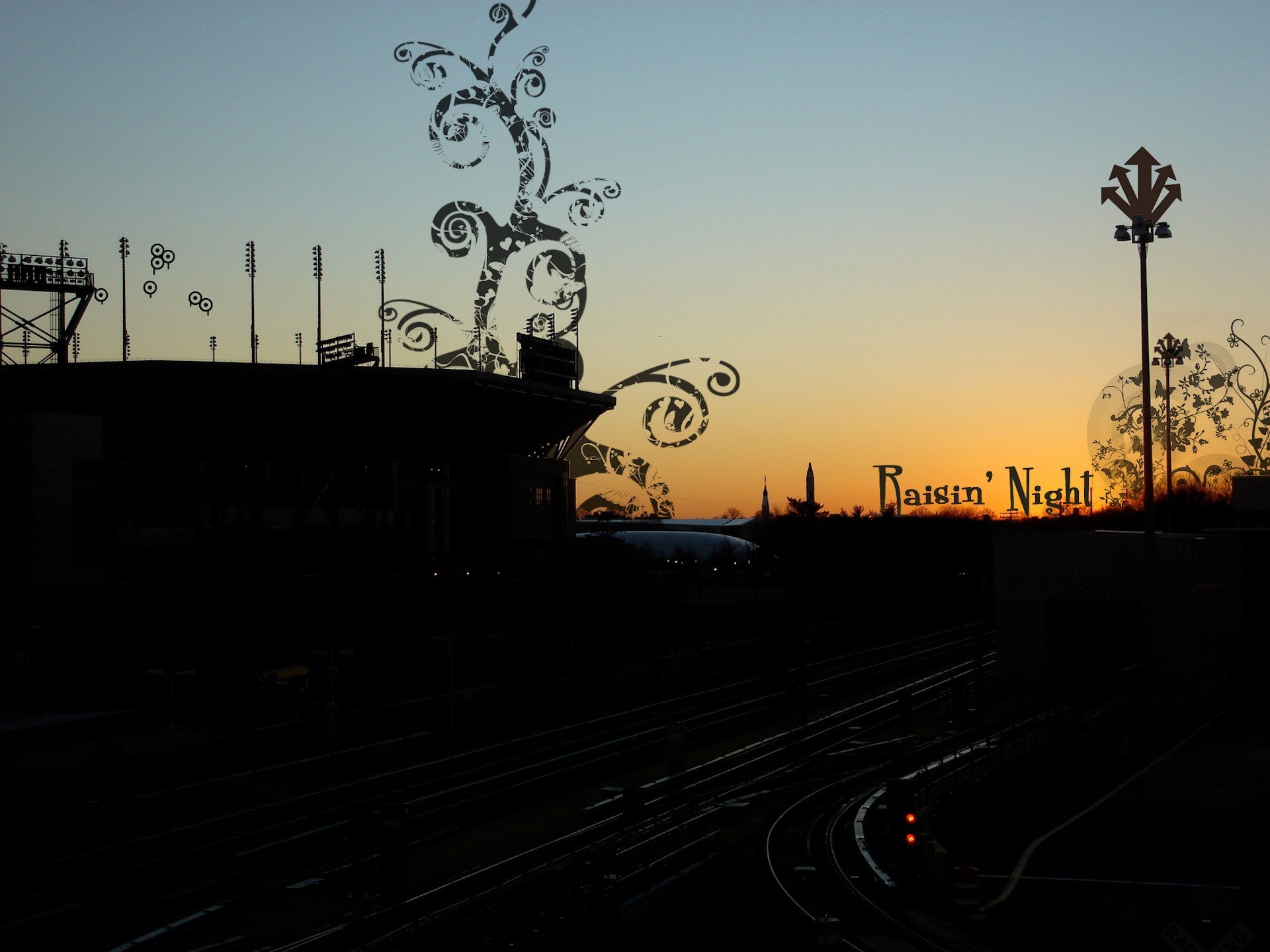 soir coucher de soleil traitement modèle