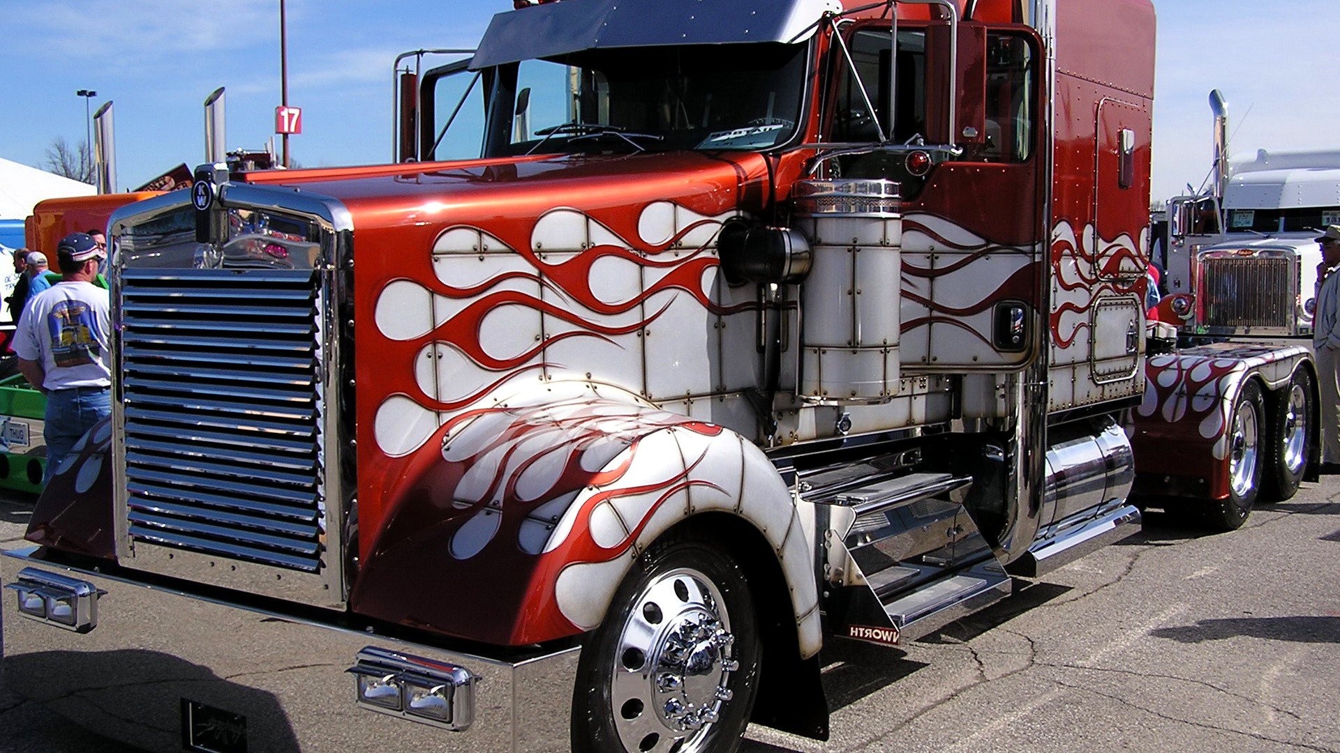 truck tractor nickel pipe grille bumper