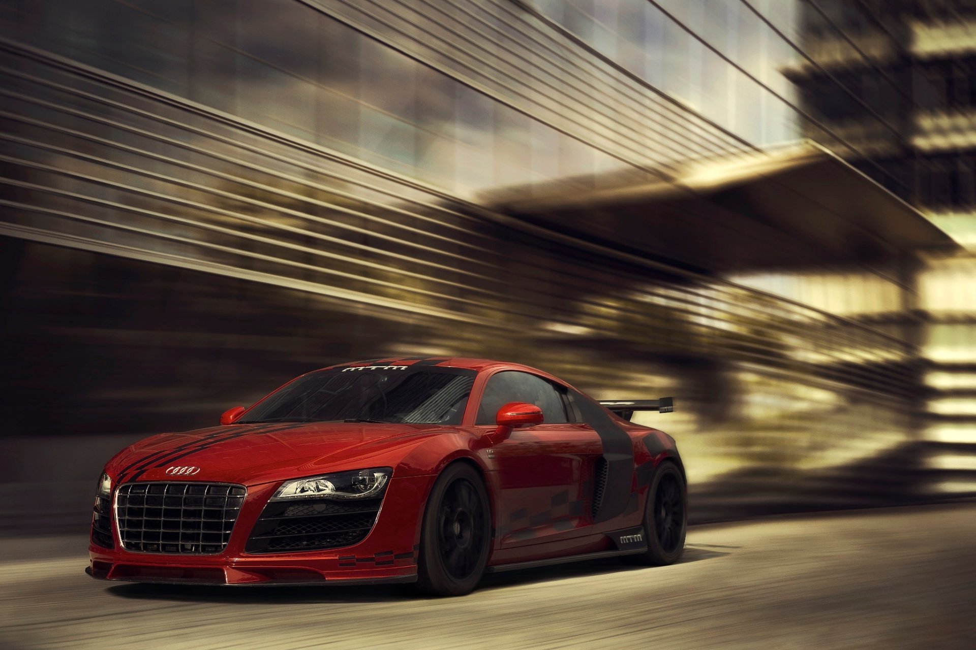 audi r8 mtm rouge avant kit carrosserie