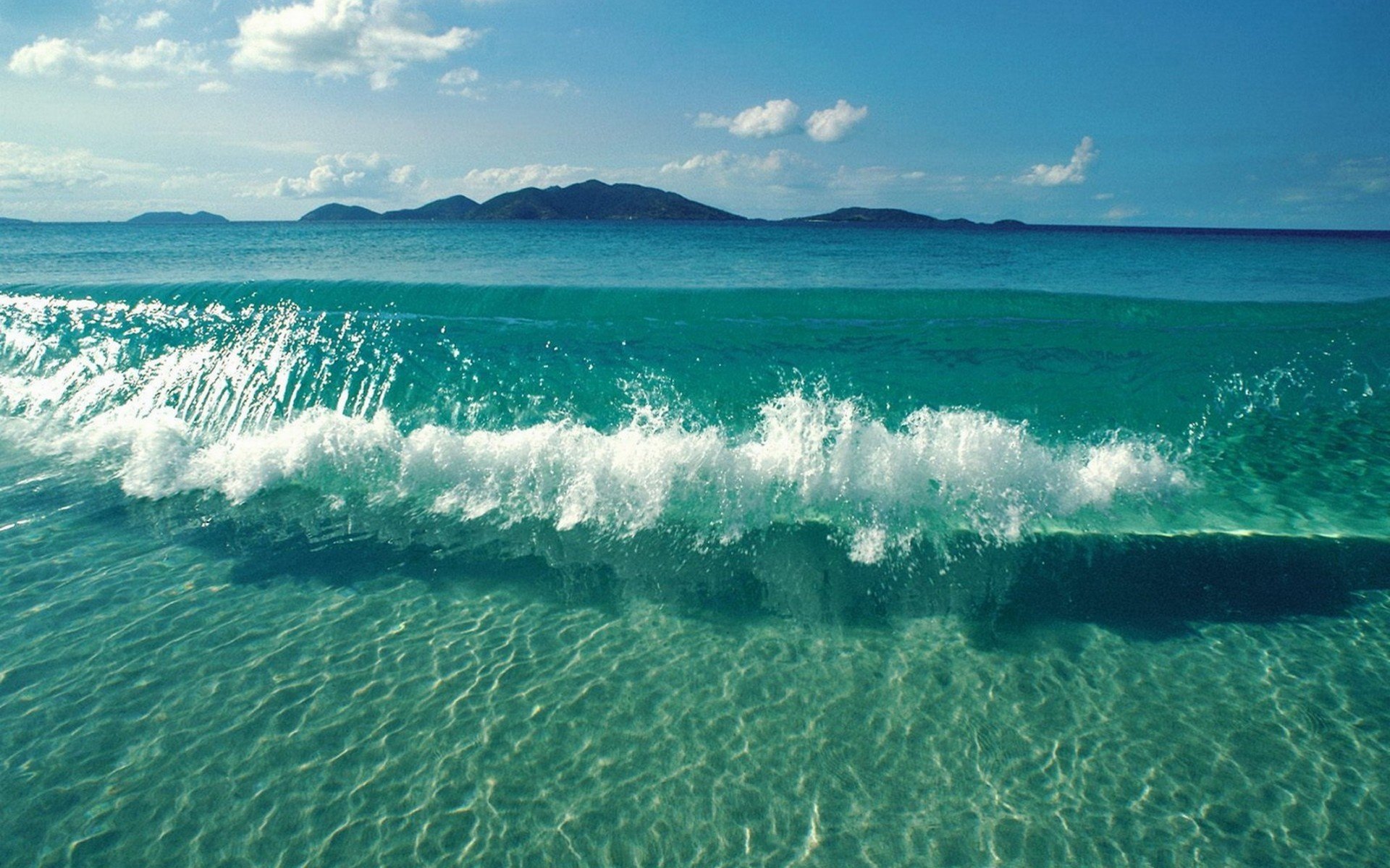 the island in the distance sea the sky wave water view coast mountains cote d azur clear water