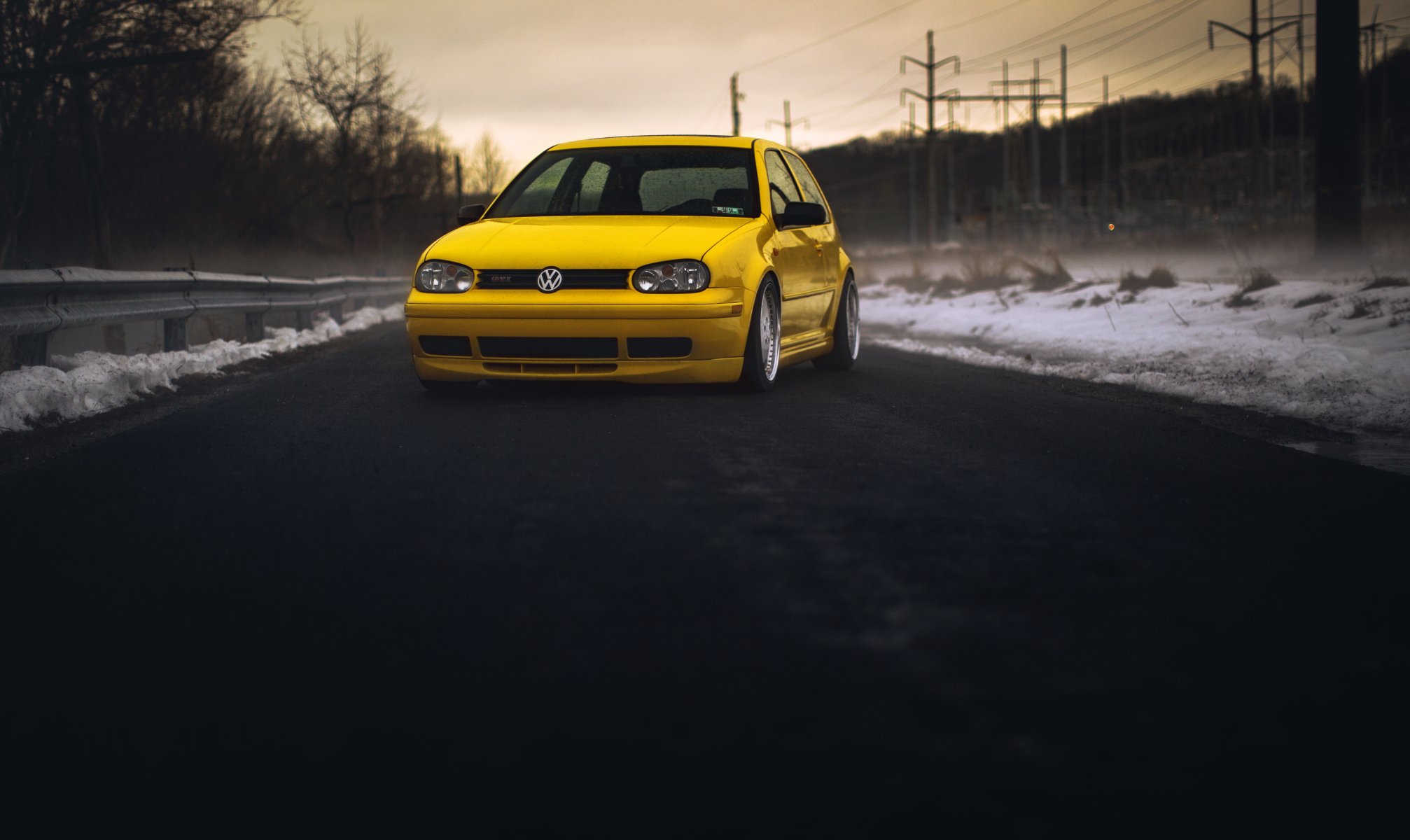 volkswagen golf mk4 gti volkswagen yellow front