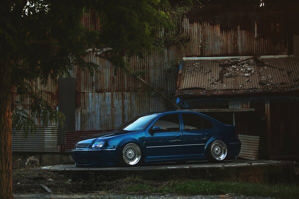 Azul volkswagen jetta MK4 Tuning