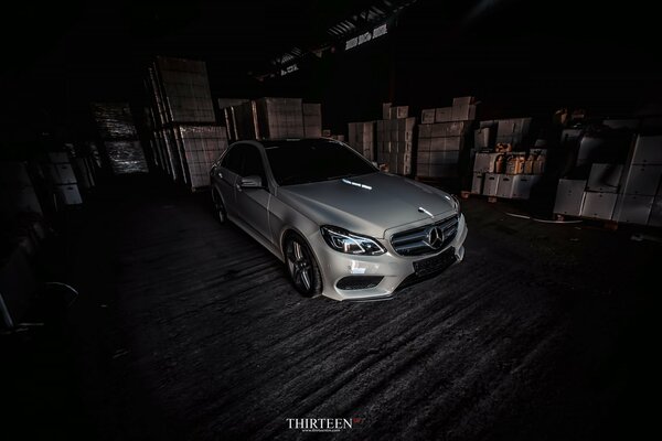 Photo of a mercedes car in stock