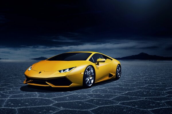 Lamborghini Huracan lp 610-4 uragano nel deserto