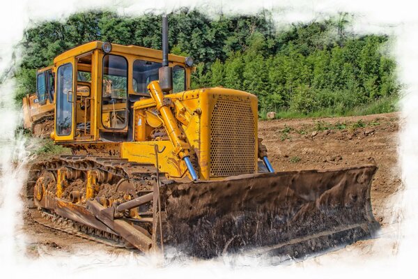 Tractor de orugas-la técnica necesaria en el campo