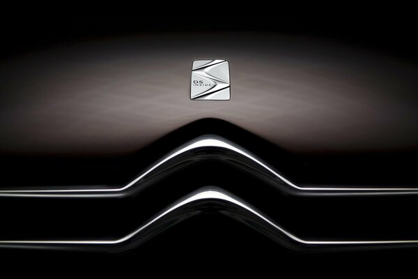 Darkened Citroen logo close-up