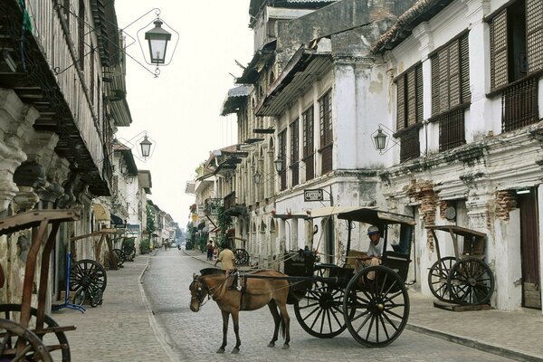 Horse cart in Filipinas