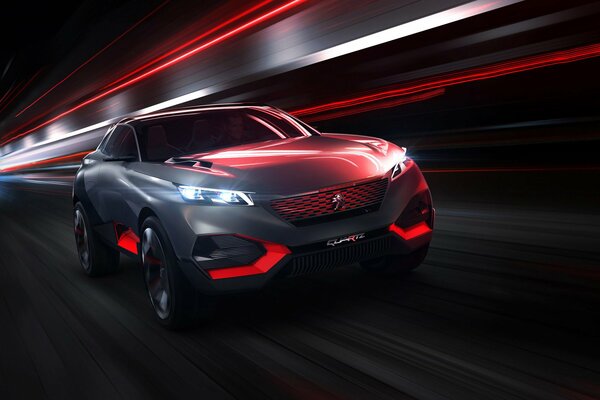 Concepto de coche peugeot 2014 en colores brillantes