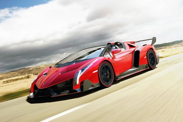 Red Racing futuristic car