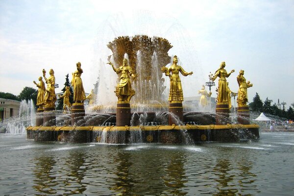 VDNKH Fountain in Moscow