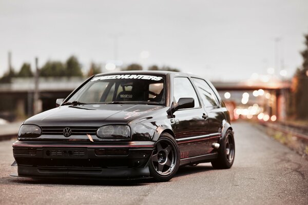 Volkswagen golf noir tuning