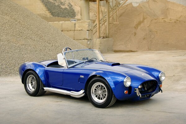 Bleu rétro voiture ford Cobra 1963