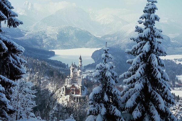 Beautiful castle on the background of nature