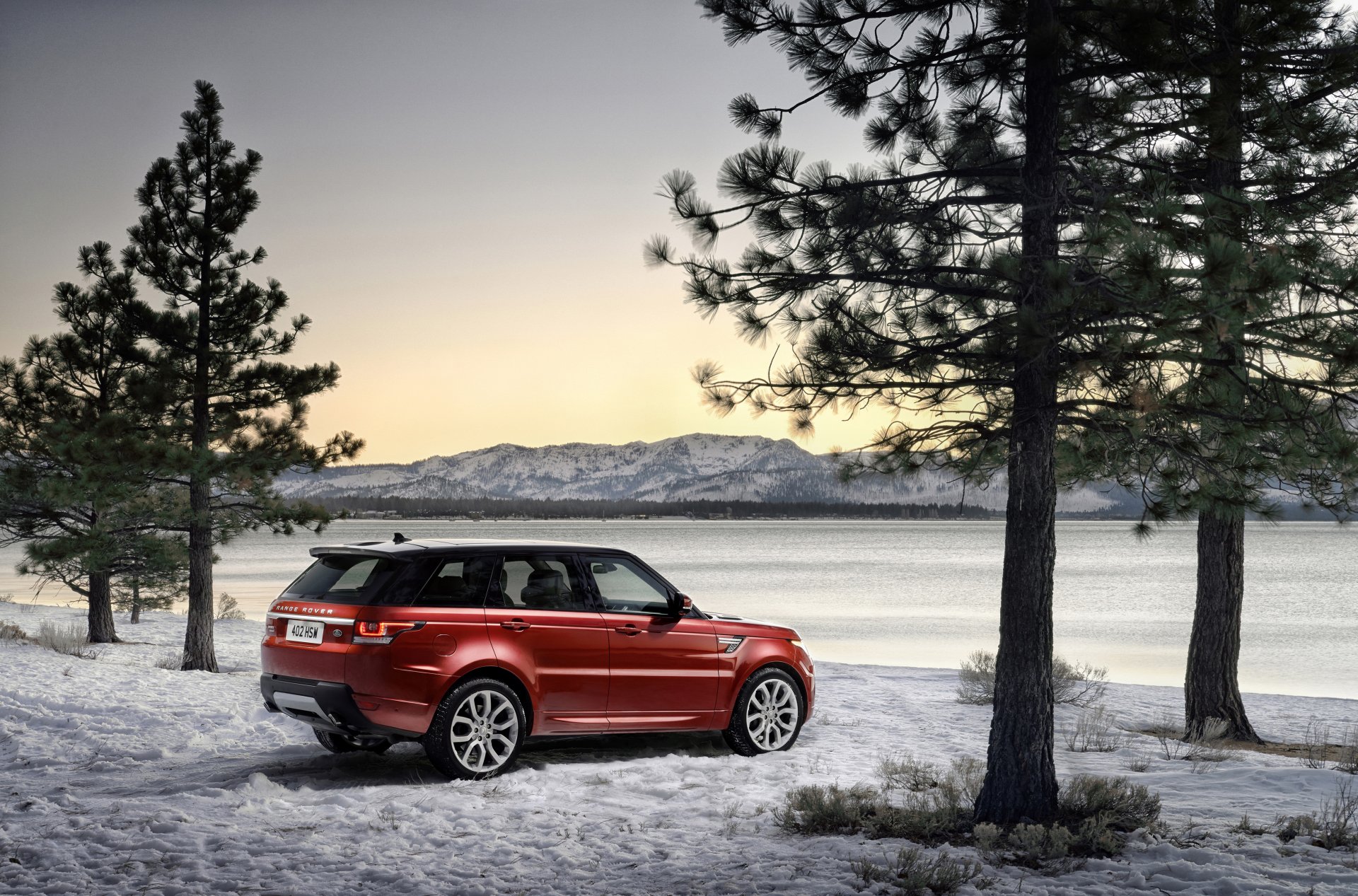 land rover range rover inverno range rover sport borgogna alberi auto foto