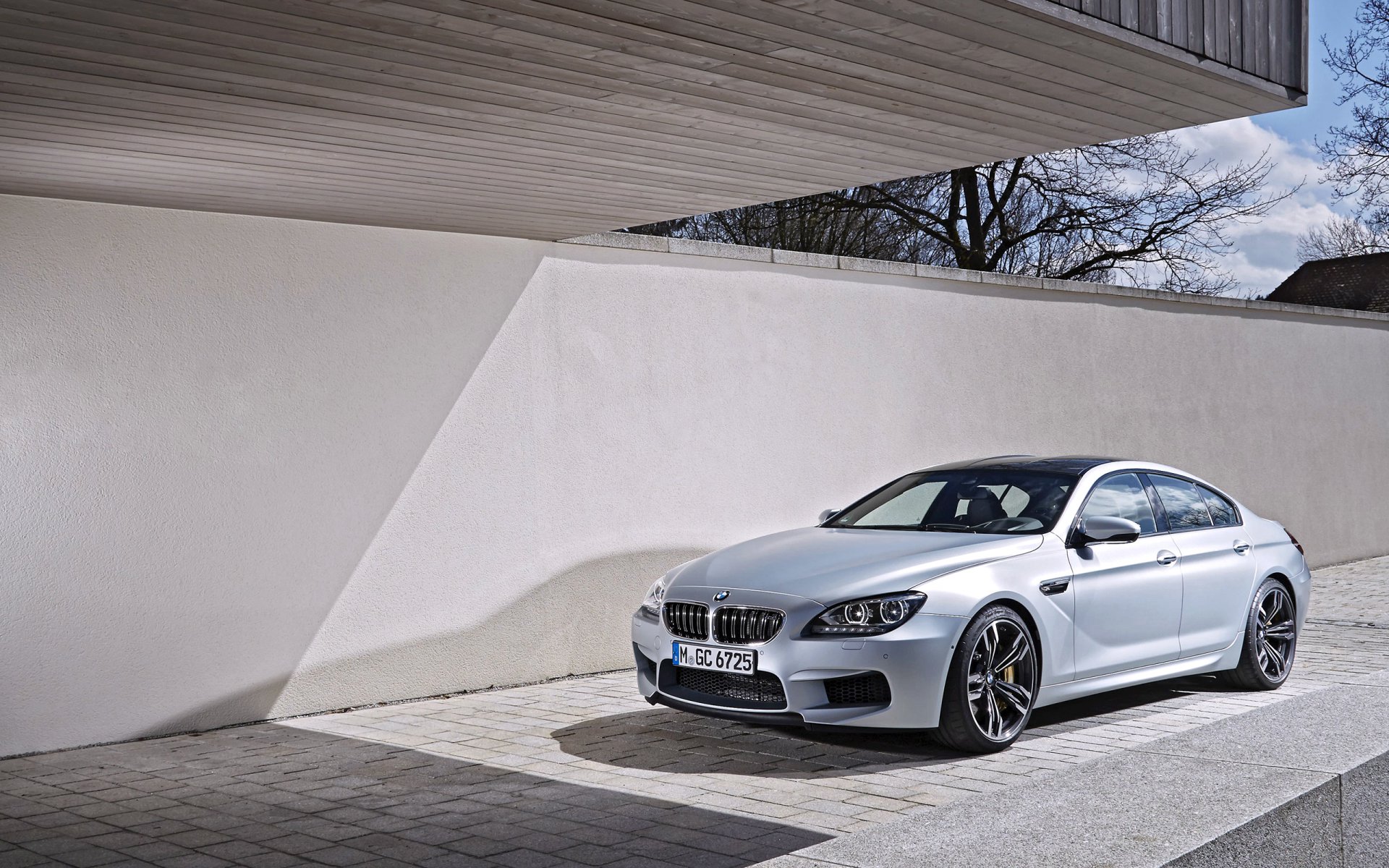 bmw m6 auto auto bmw silber tag steht boomer straße wand