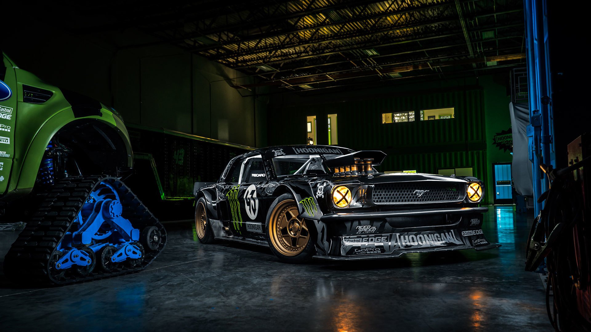 ford mustang rtr 1965 hoonicorn 845 km gymkhana siedem przód ken blok potwór energia