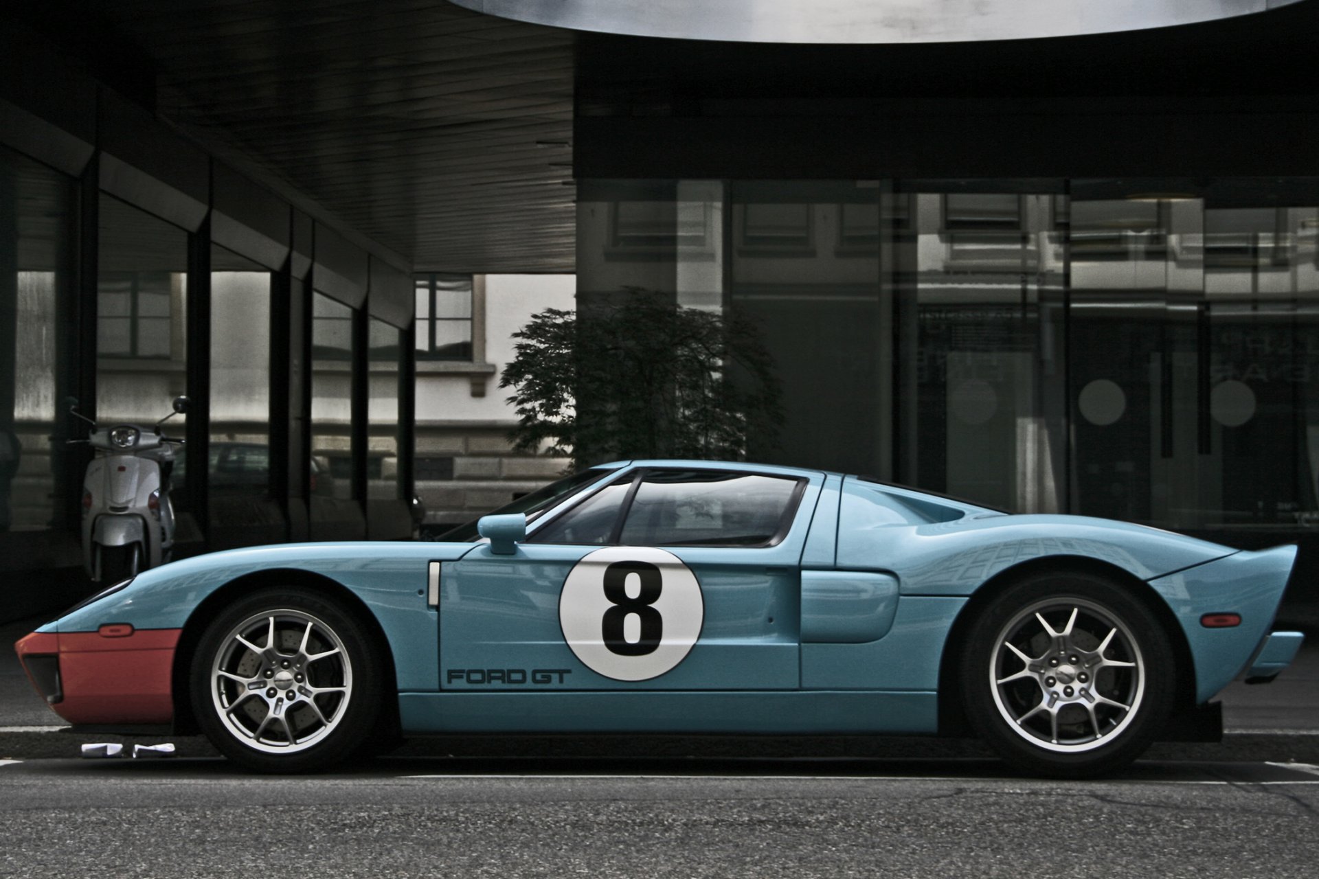 ford gt azul calle azul