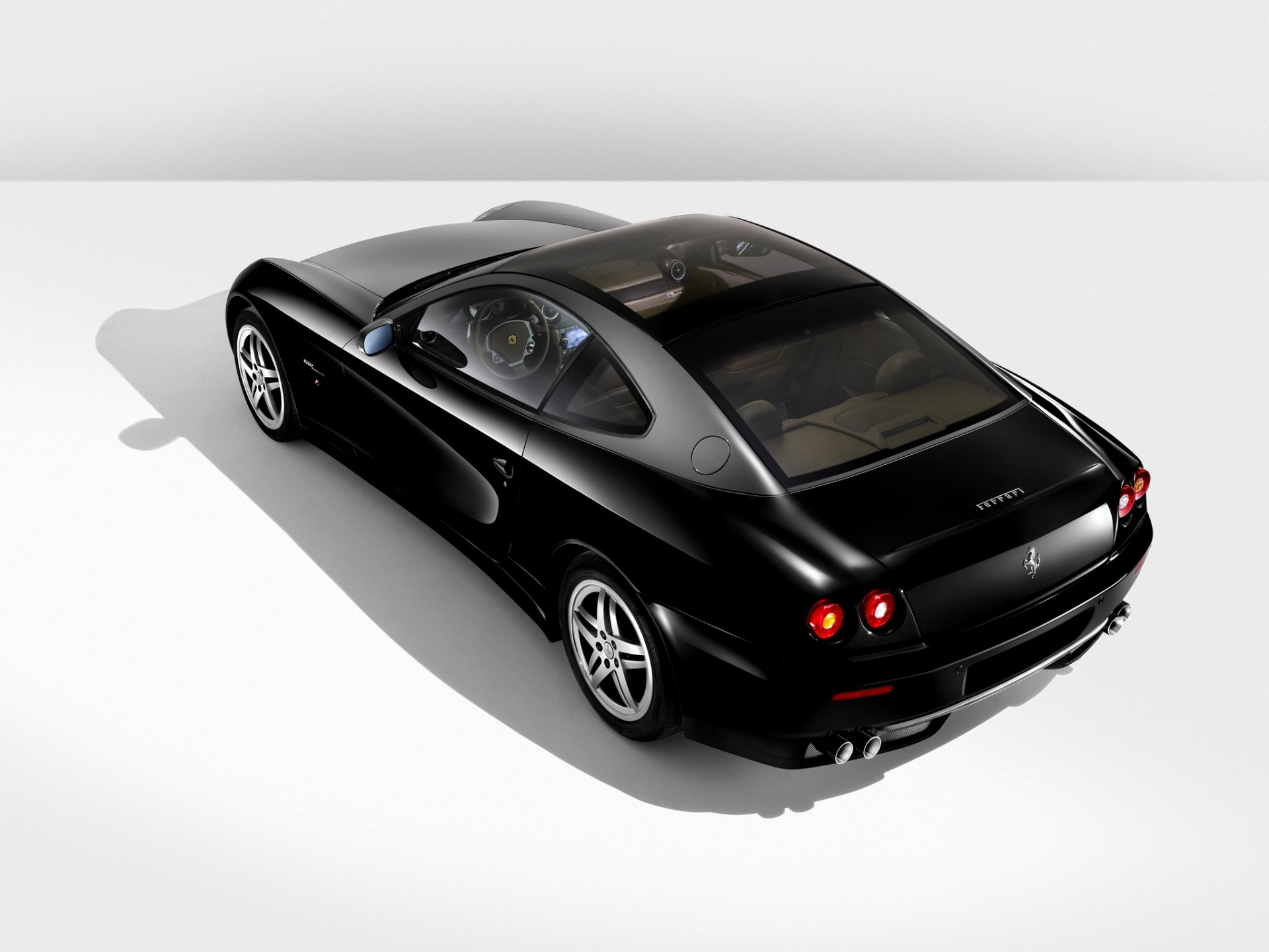 car ferrari 612 black