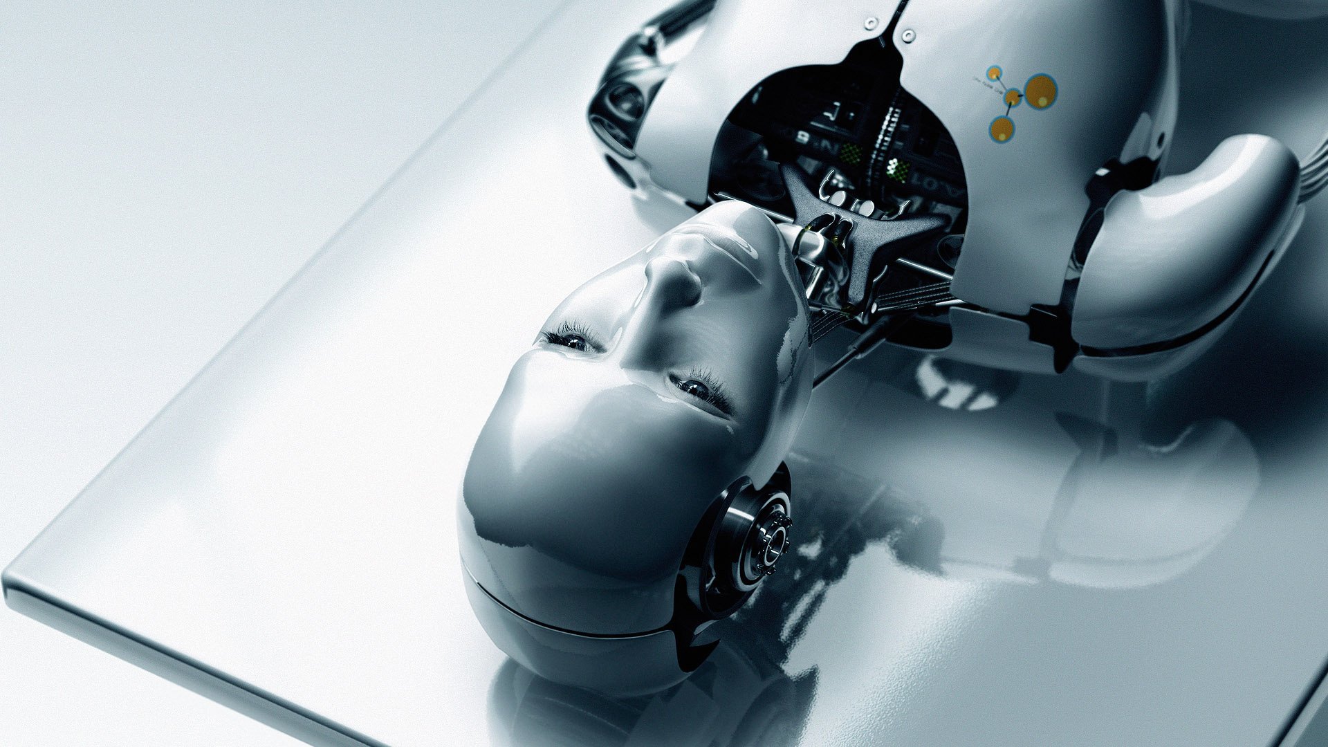 android robot background white machine intelligence eyes cyborg