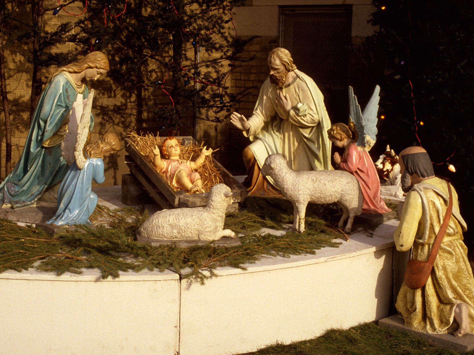 famiglia natale figure umore storia pecore bambino padre angeli religione