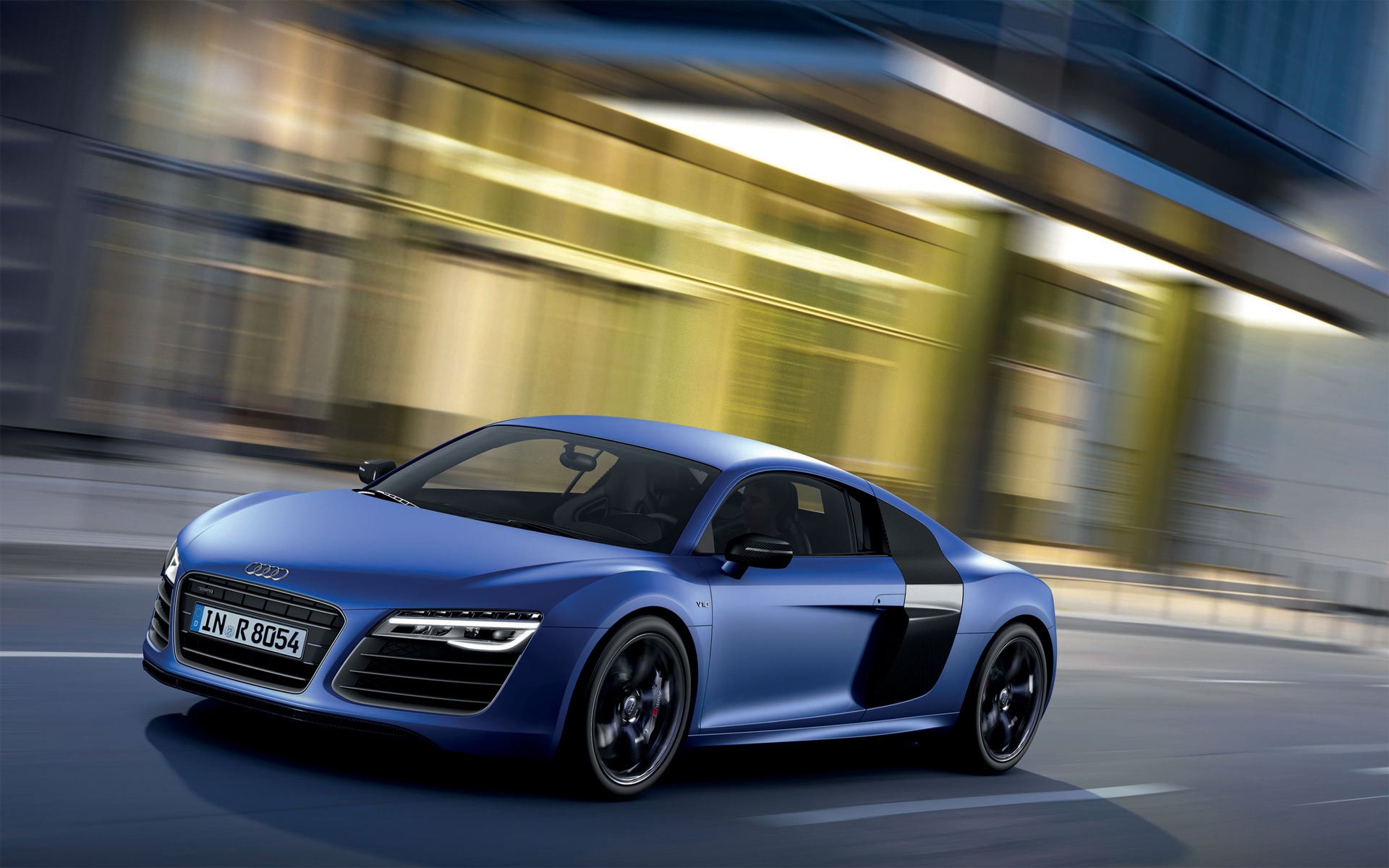 audi r8 v10 plusx audi coche frente azul ciudad