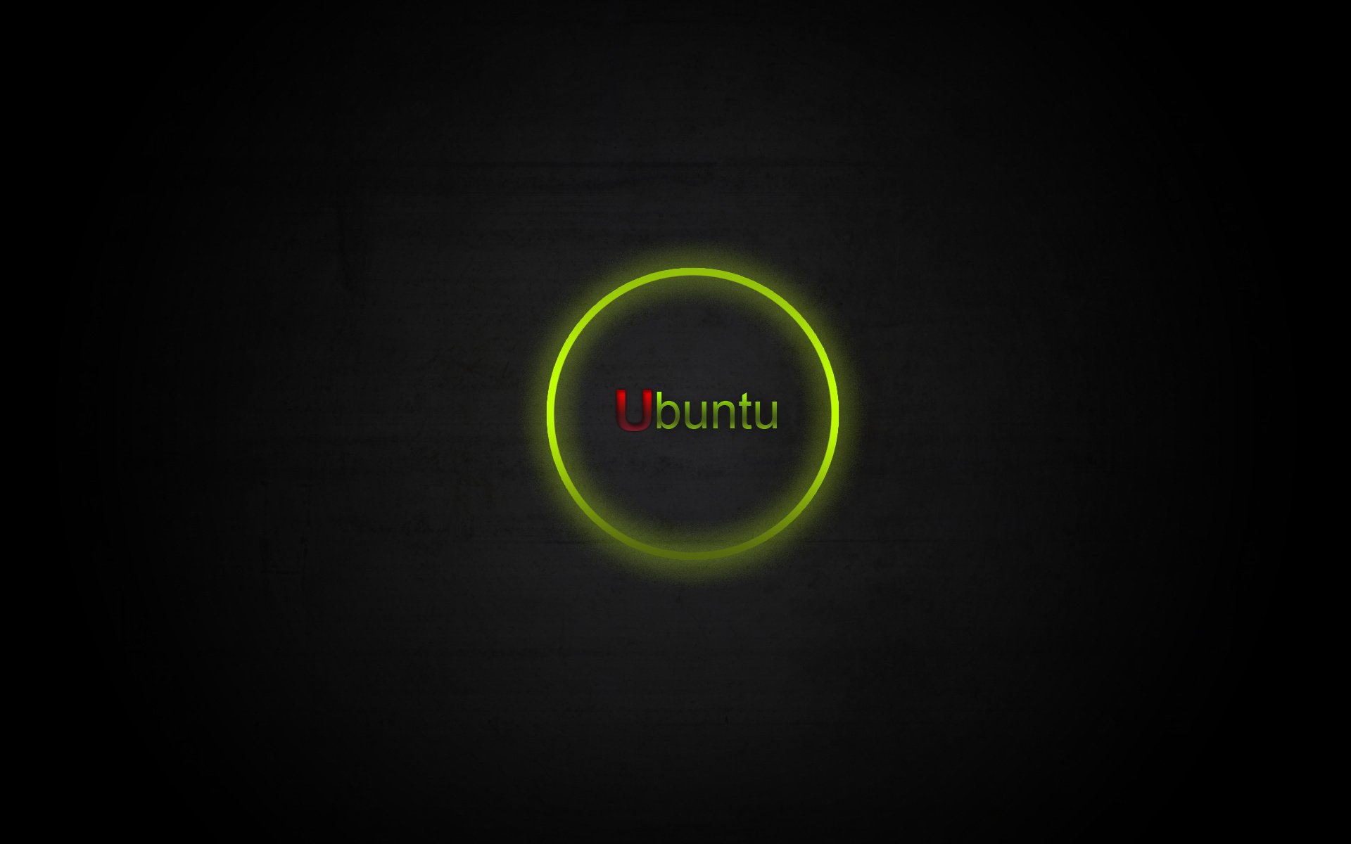 ubuntu minimalismo sistema operativo emblema cerchio logo verde iscrizione sfondo nero sfondo scuro emblemi loghi