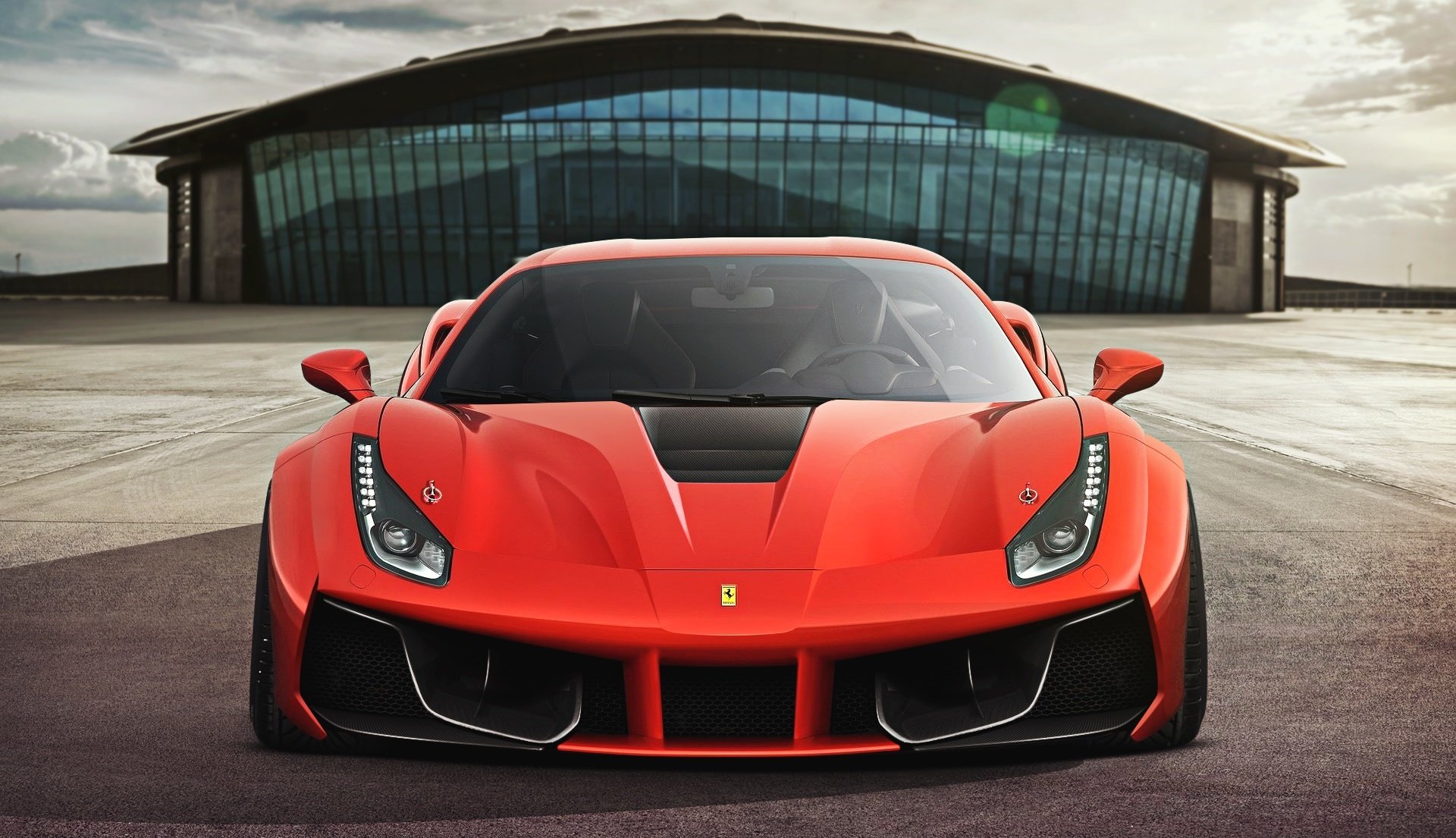 ferrari gtb 2015 czerwony supersamochód projekt przód