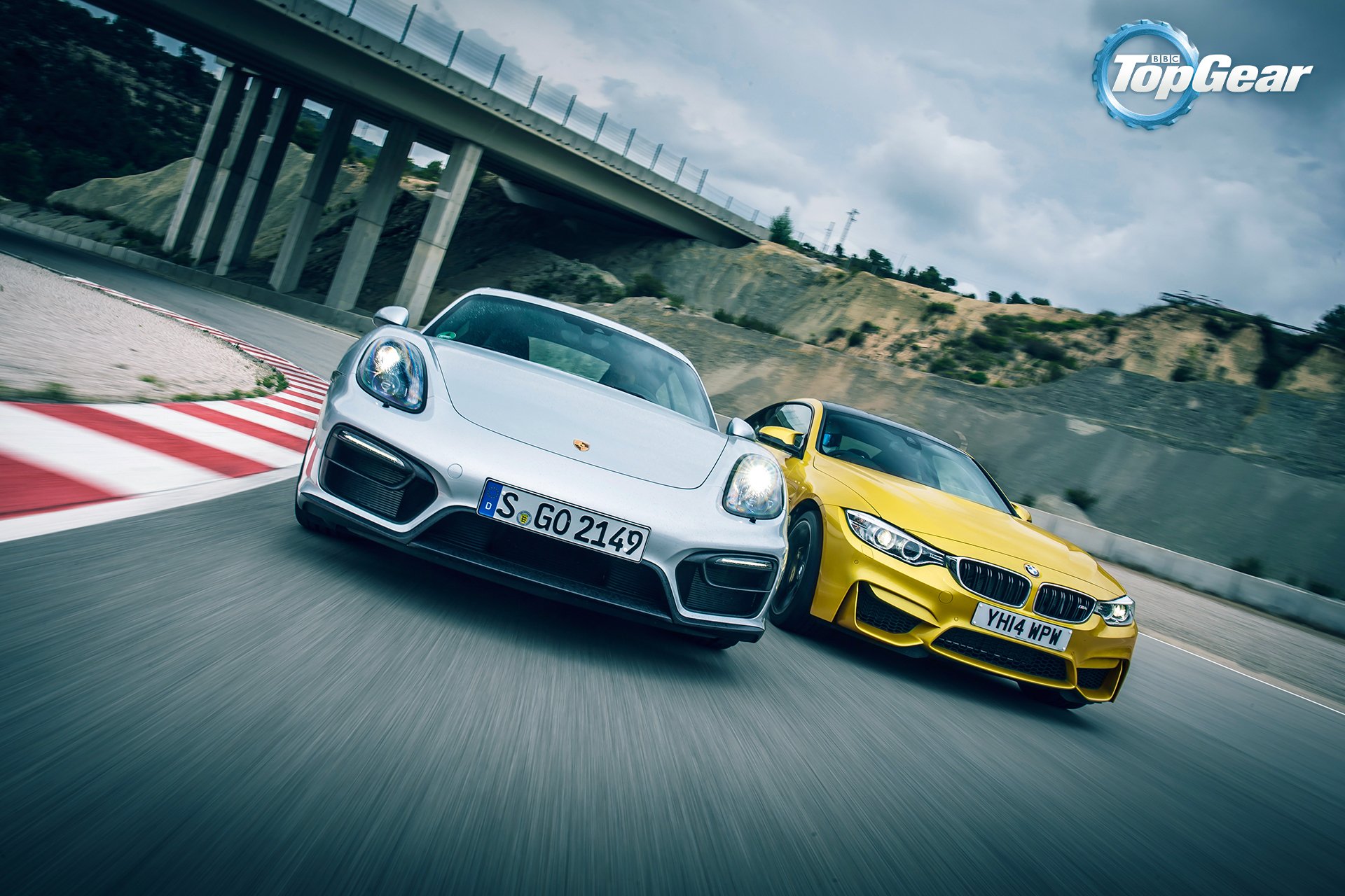 porsche cayman gts bmw m4 plata amarillo velocidad superdeportivos pista top gear