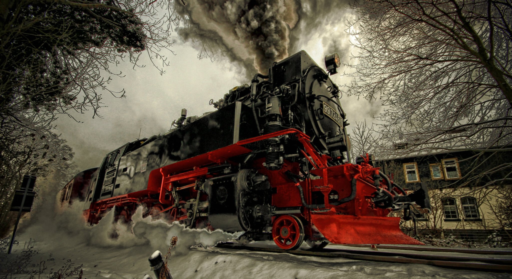 locomotora invierno nieve