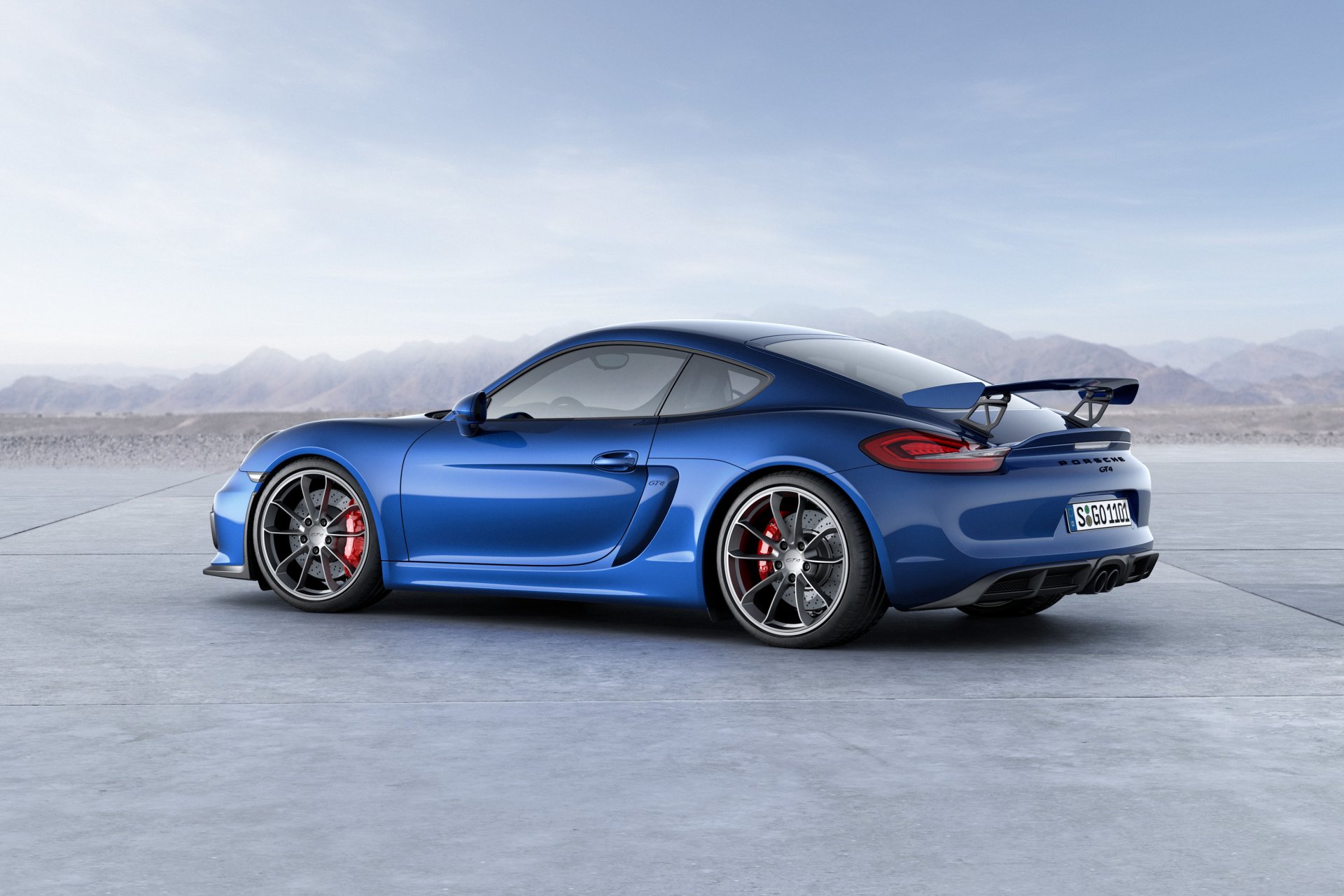 porsche cayman gt4 porsche cayman niebieski widok z tyłu