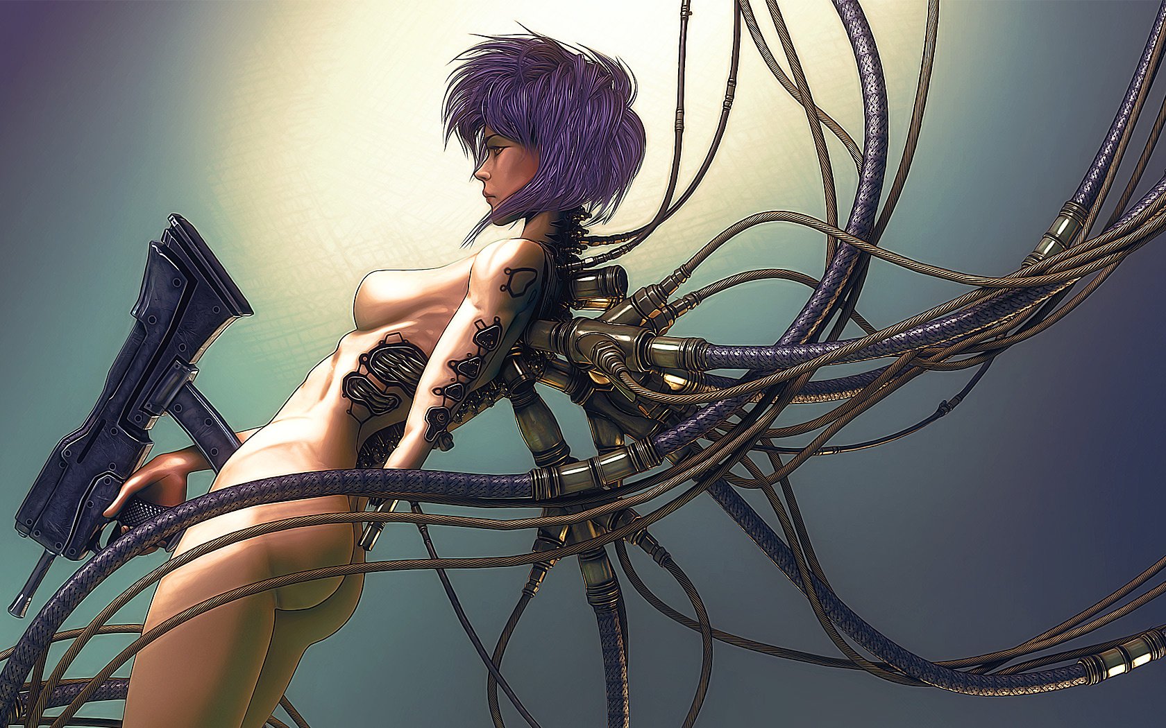 ghost in the shell gits fantôme en armure motoko cyborg arme division 9 filles érotique sexy android