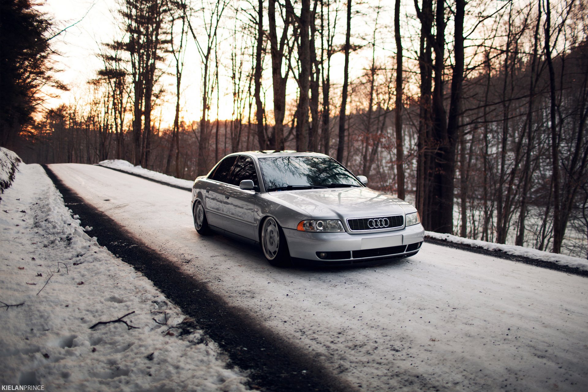 audi a4 posición audi plata nieve dogoga bosque