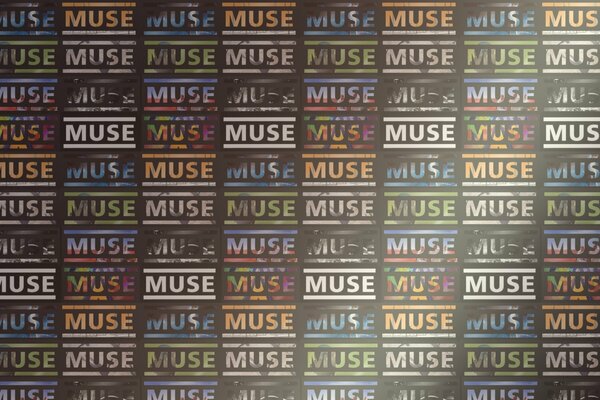 Repetidamente escribiendo Muse en la pared