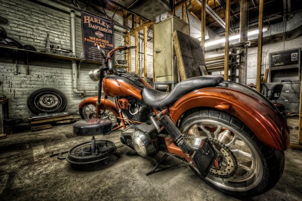 Dibujado por harley en un garaje abandonado