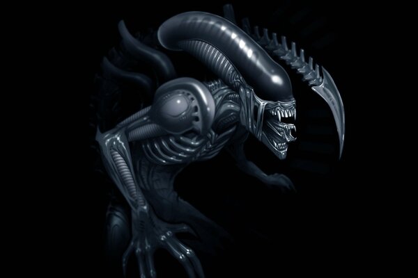 Fantastica illustrazione di Xenomorfo dal film Alien