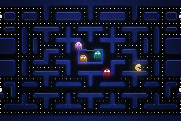 A maze game. Colored weirdos