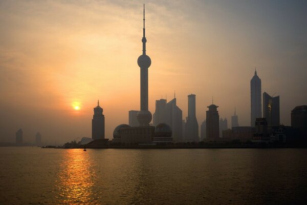 Foto von Shanghai im Morgengrauen