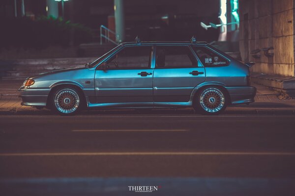 Lada the thirteenth standing on the road