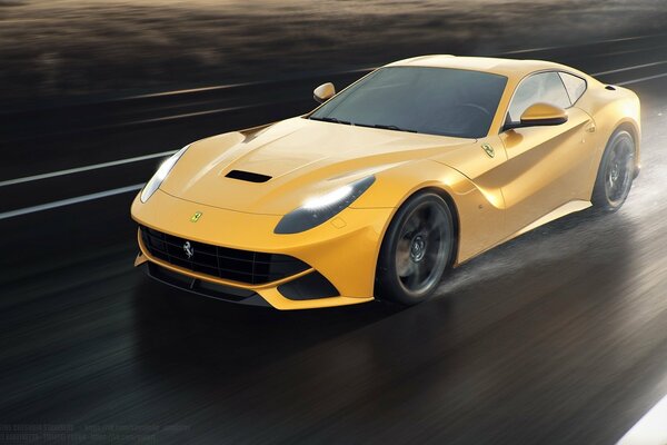 Ferrari F12 no pierde el control en mojado