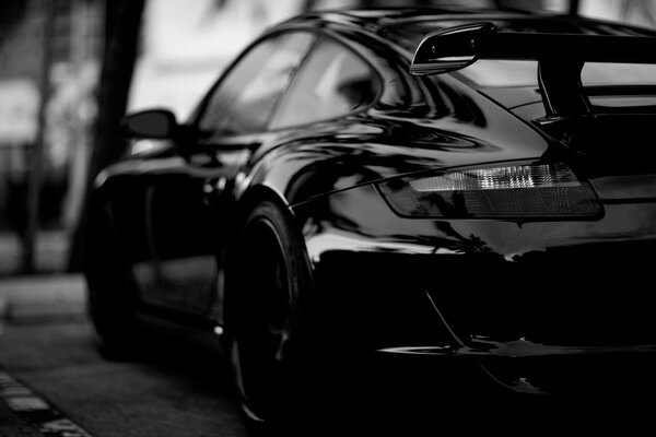 Desktop wallpaper black sports car