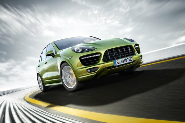 Porsche Cayenne Jeep Geschwindigkeit Asphalt