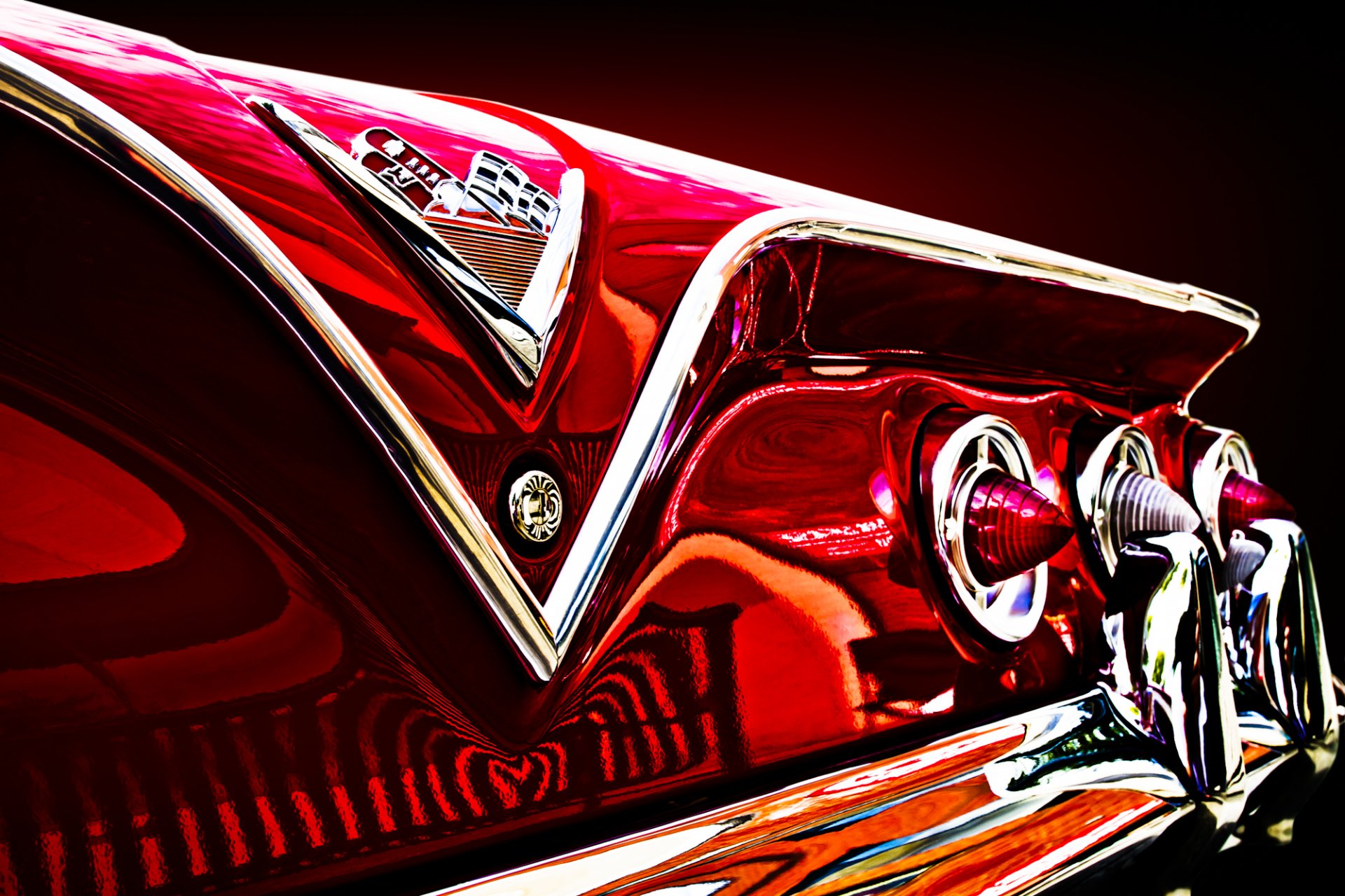 chevrolet chevrolet impala klassisch retro scheinwerfer rückleuchten chromteile reflexion