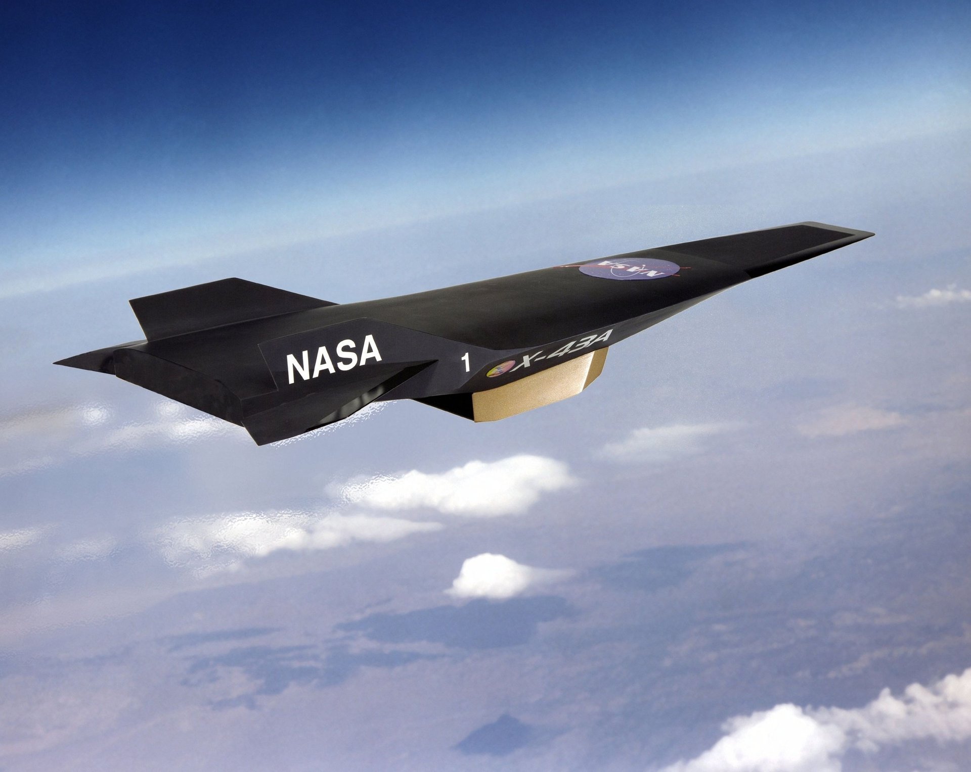 hipersónico avión x-43a nasa drone nasa aviación vuelo altitud cielo velocidad nubes