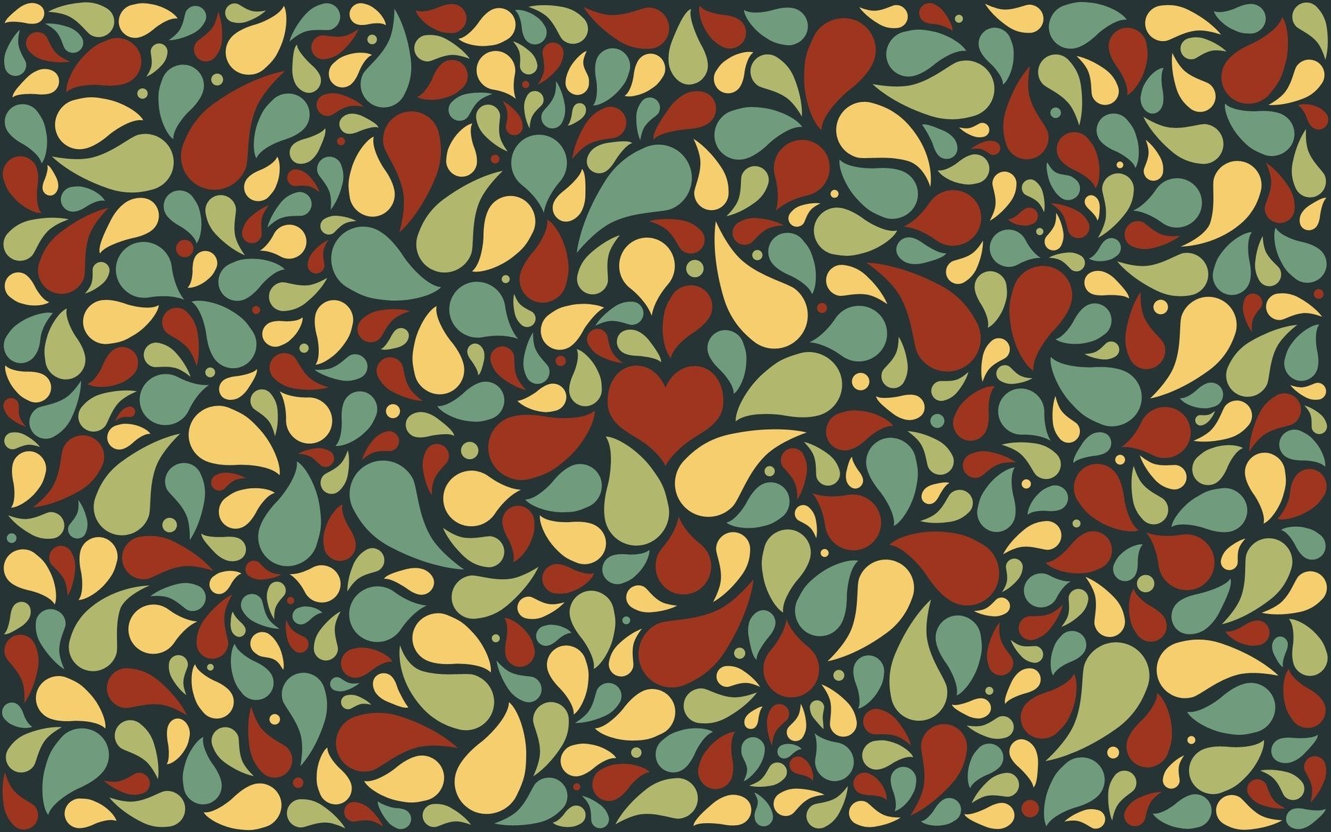 patterns petals color dark background heart texture