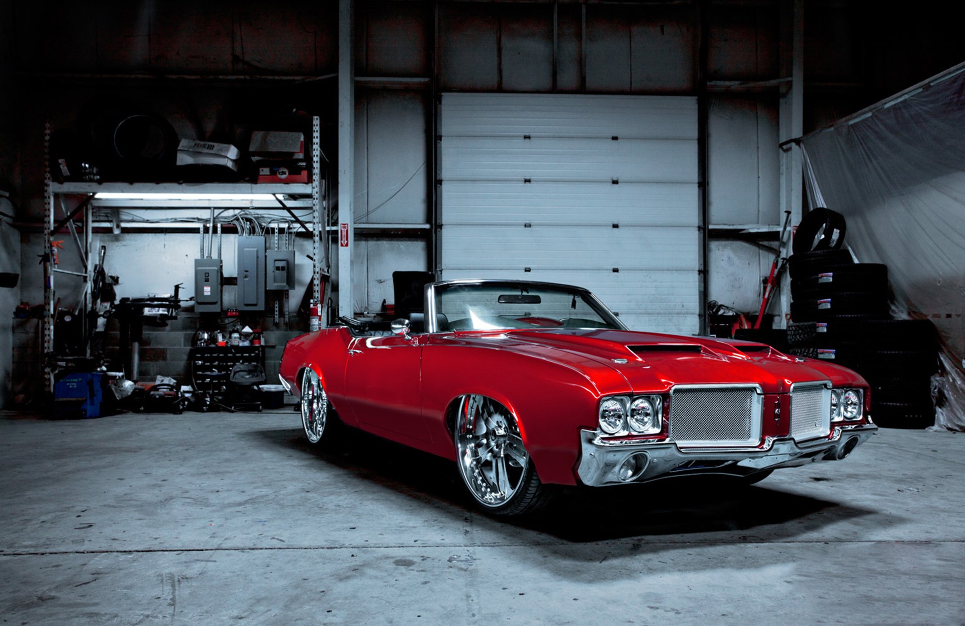 1971 oldsmobile machete rojo supremo