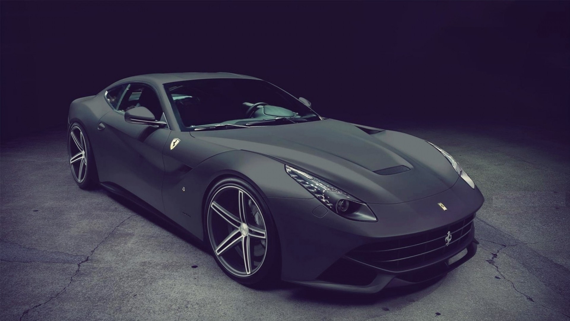 ferrari voiture f12 gris berlinetta bw