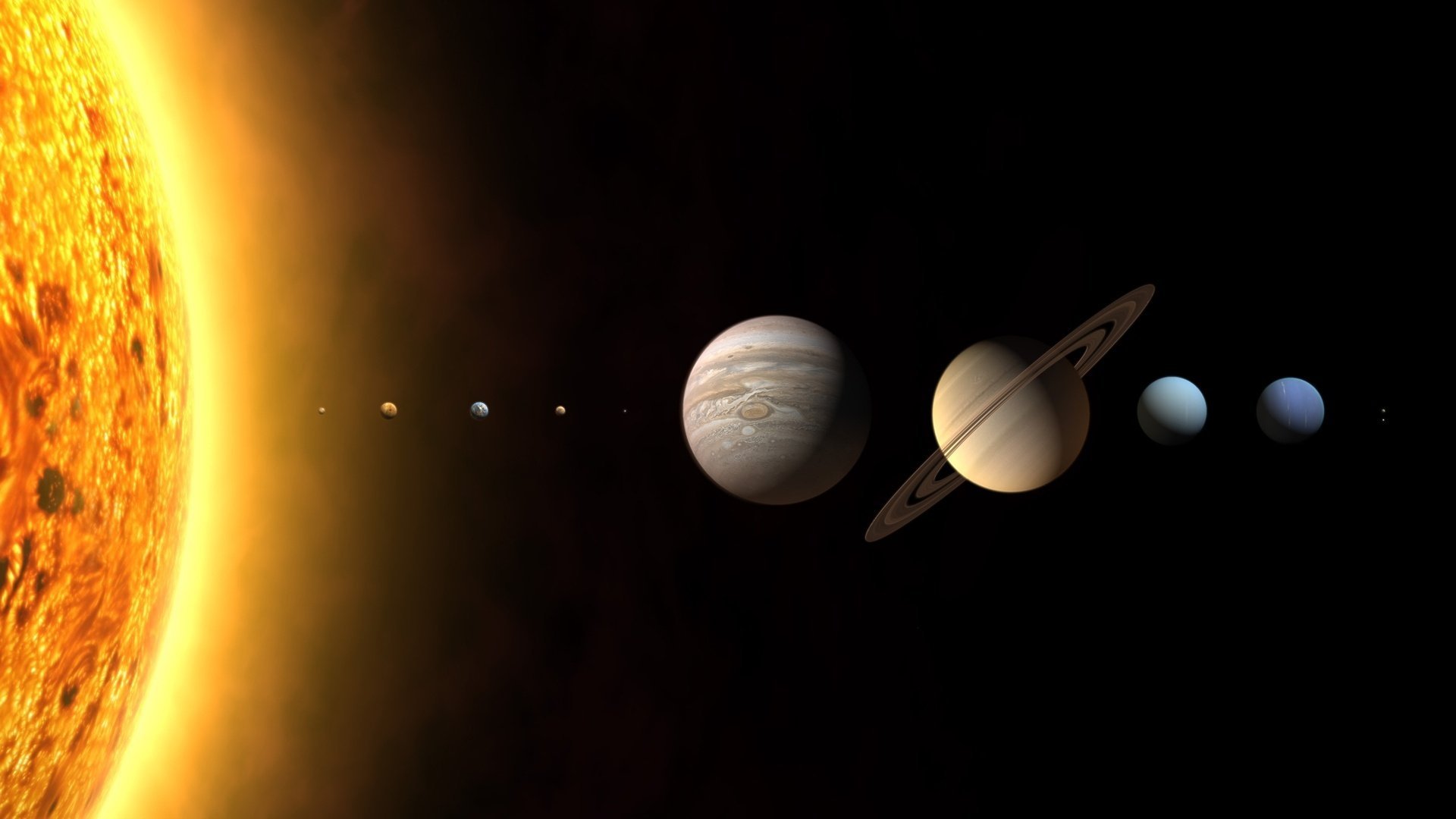 raum sonnensystem sonne stern planeten skala planetenparade phänomen